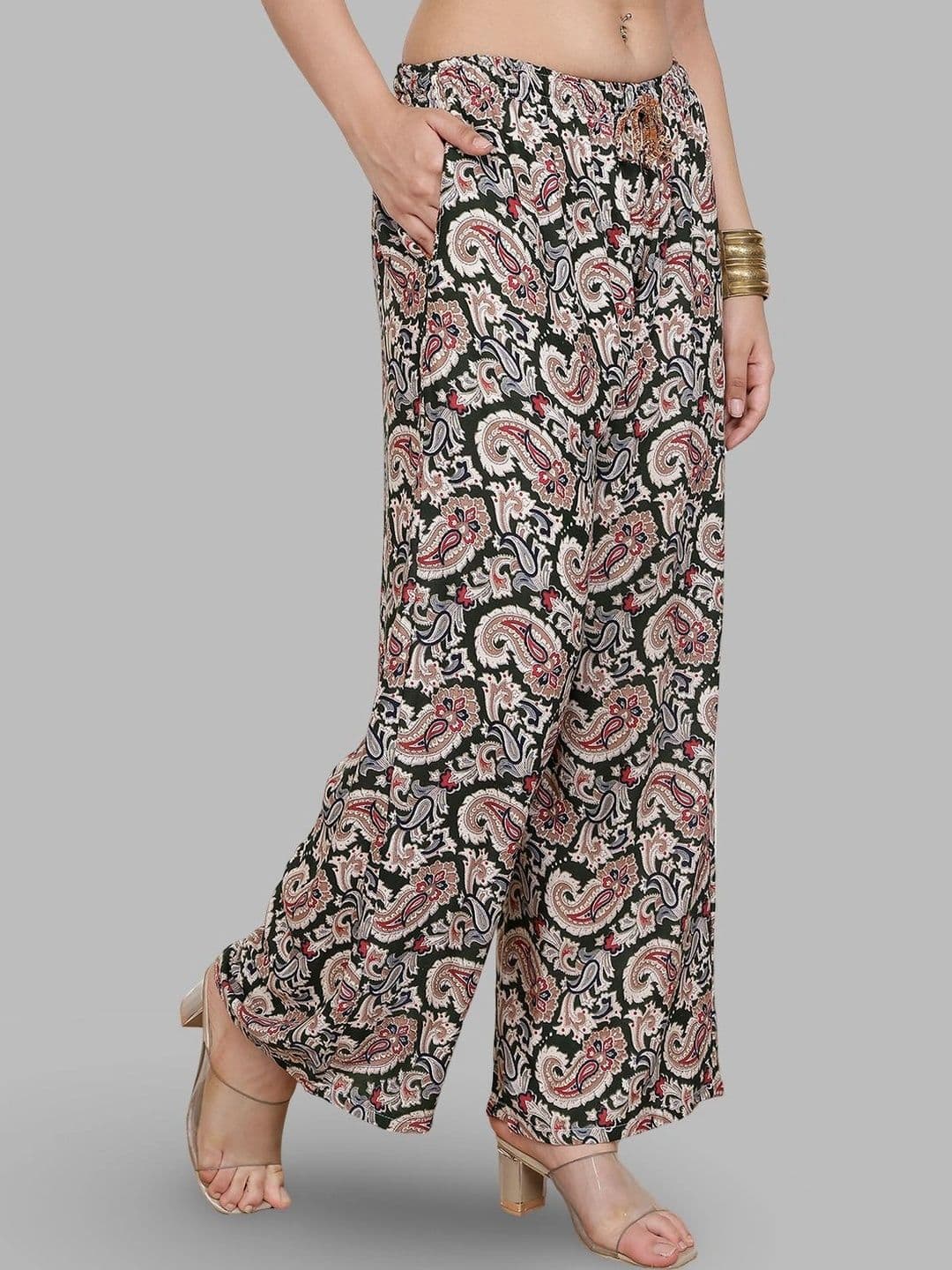 Moda Rapido X Gracit Women Paisley Printed Ethnic Palazzos thumbnail 4