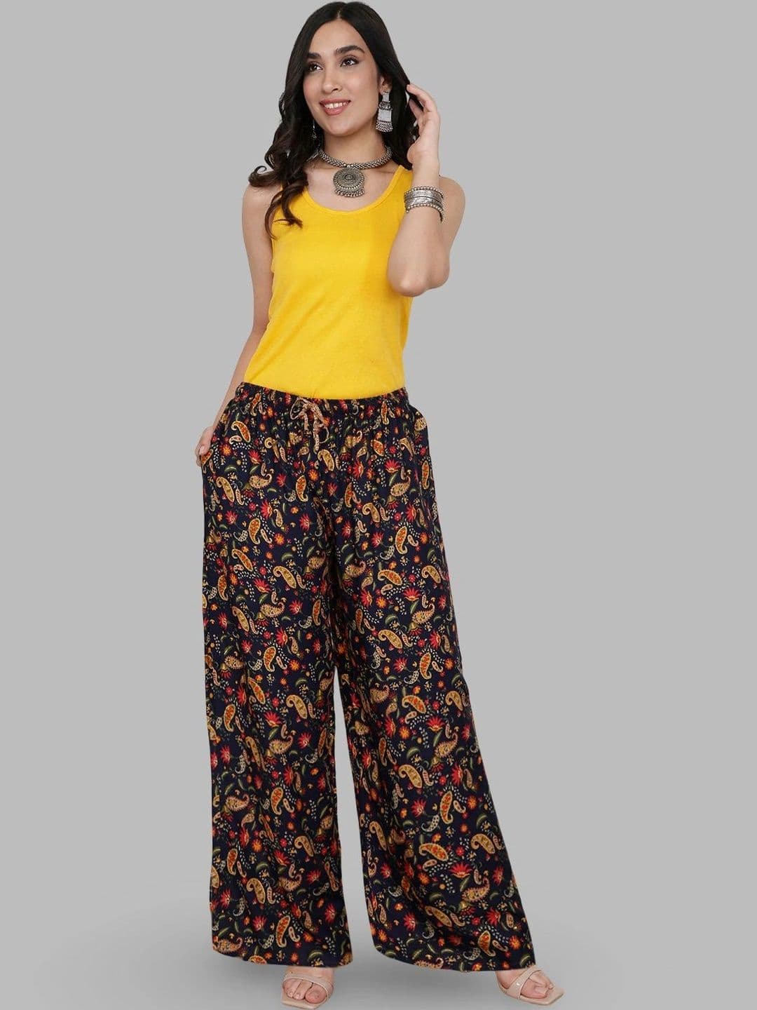 Moda Rapido X Gracit Women Paisley Printed Ethnic Palazzos thumbnail 2