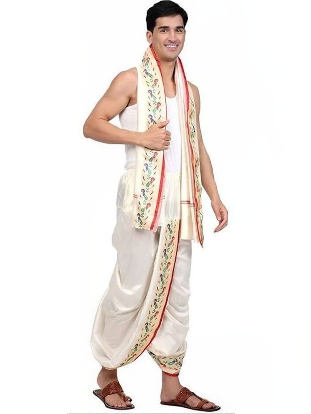 Banarasi Poshak Men Embroidered Silk Dhoti Dhotis - view 1