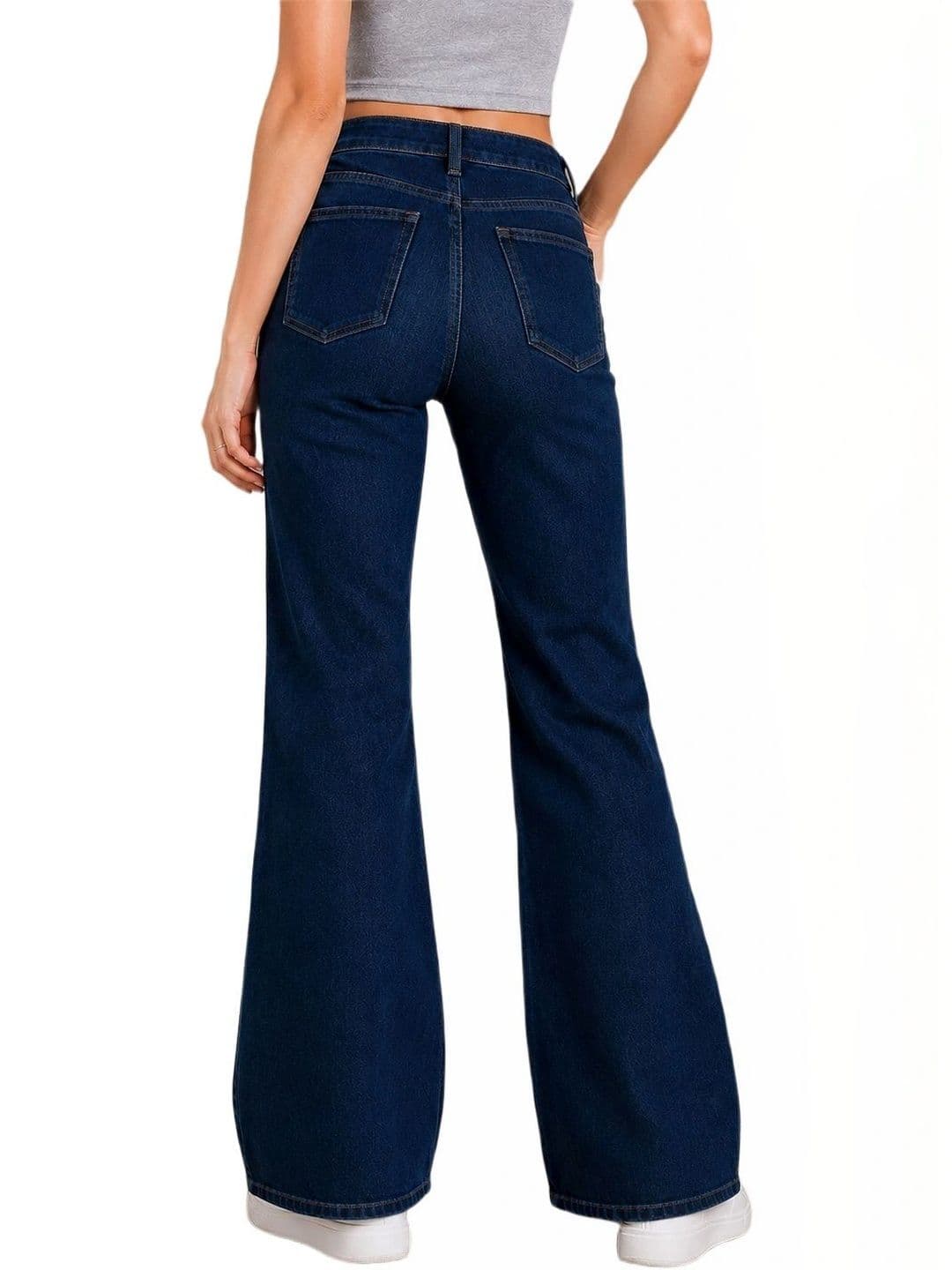 Mast & Harbour Women Comfort Wide Leg High-Rise Stretchable Jeans thumbnail 4