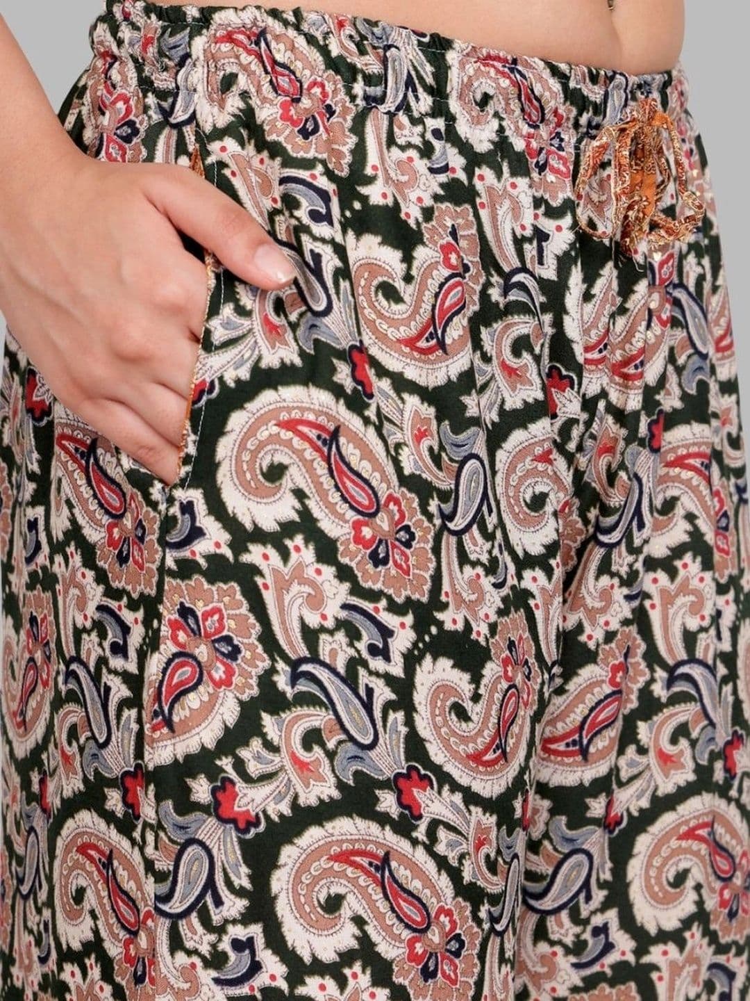 Moda Rapido X Gracit Women Paisley Printed Ethnic Palazzos thumbnail 5