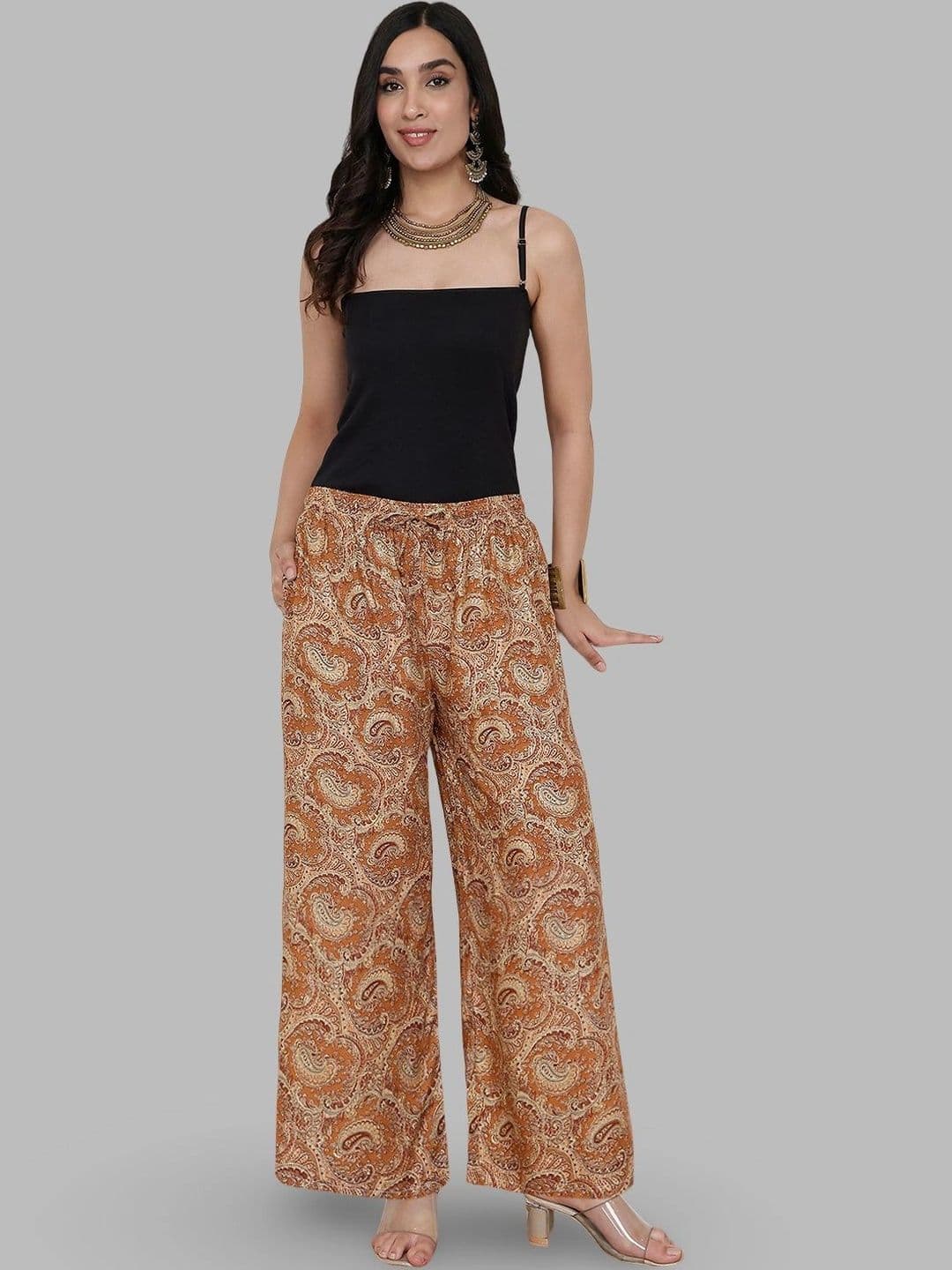 Moda Rapido X Gracit Women Paisley Printed Ethnic Palazzos thumbnail 5