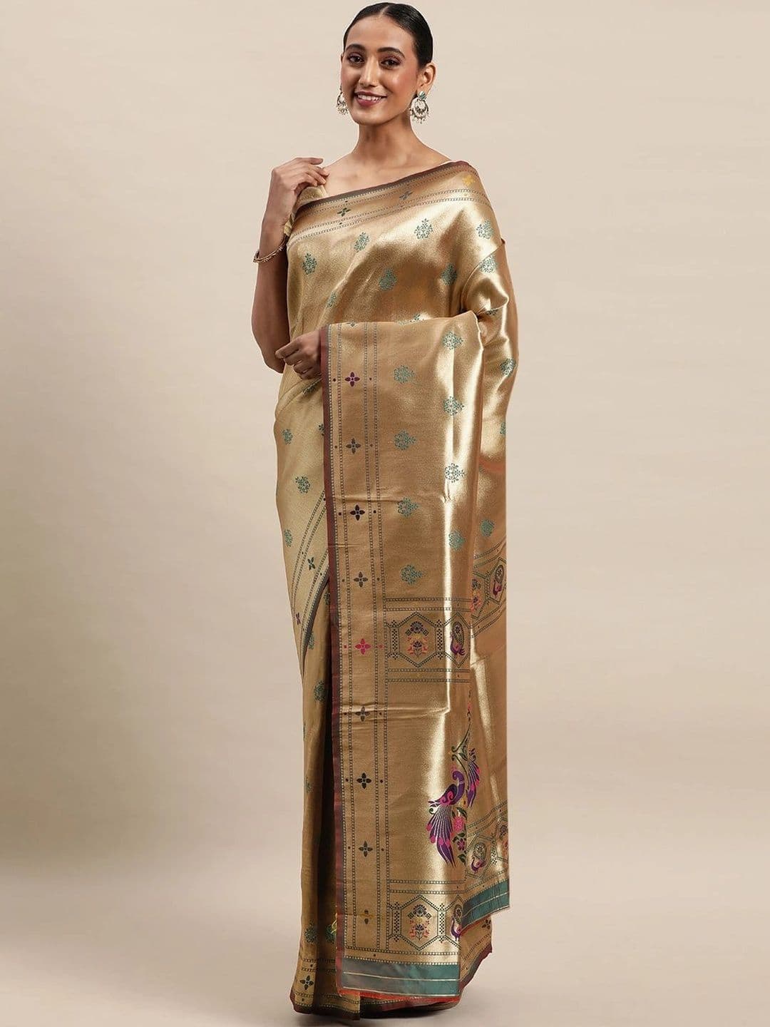 KALINI Woven Design Zari Art Silk Paithani Saree - view 1