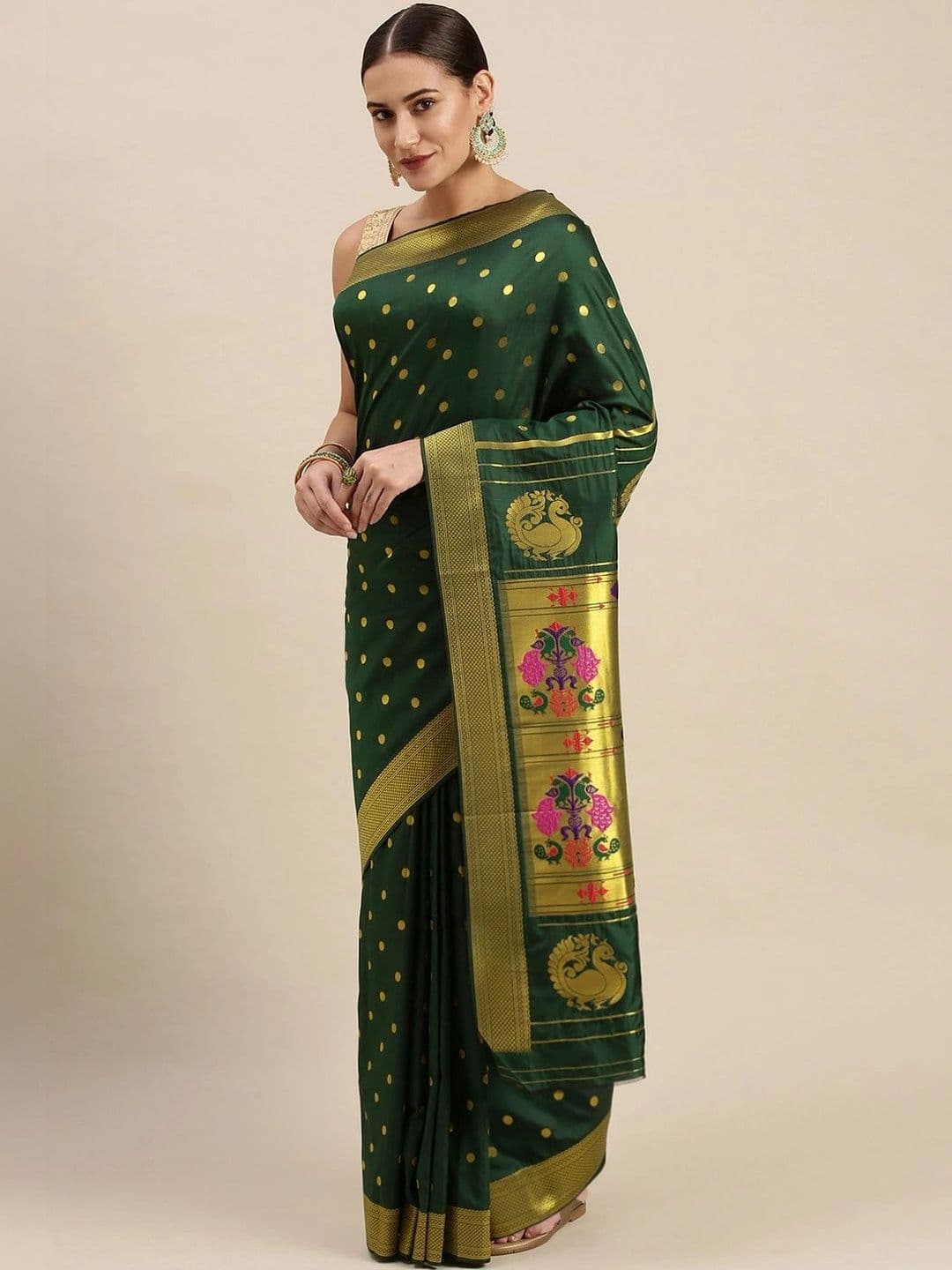 KALINI Woven Design Zari Art Silk Paithani Saree - view 1