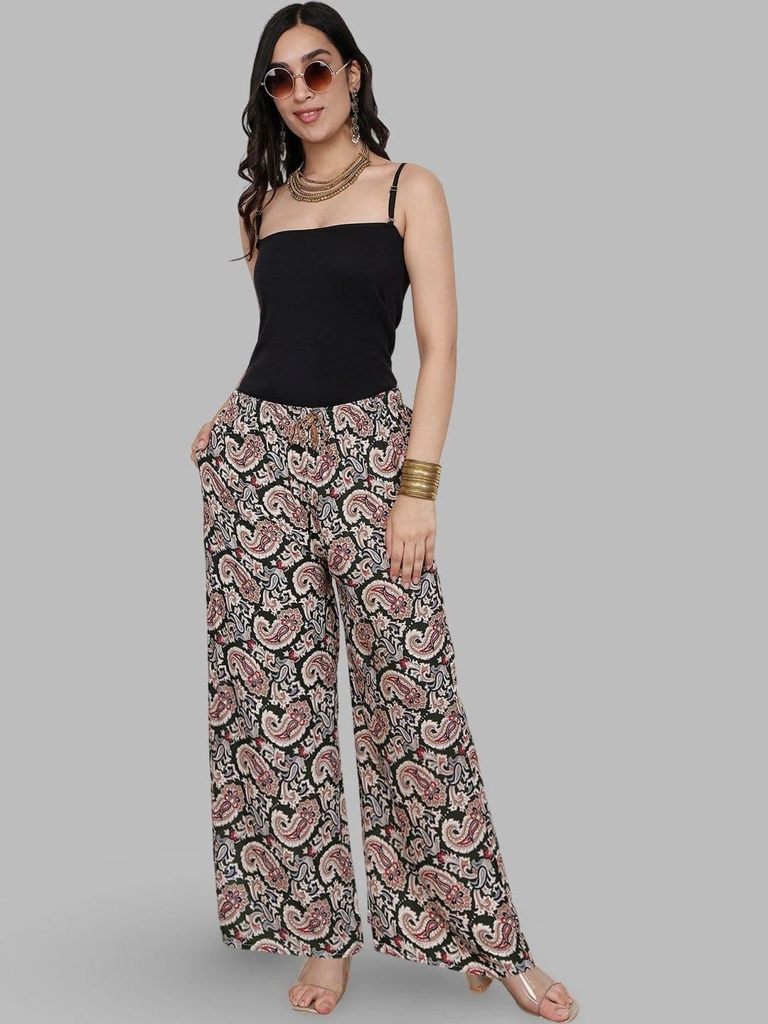 Moda Rapido X Gracit Women Paisley Printed Ethnic Palazzos thumbnail 2