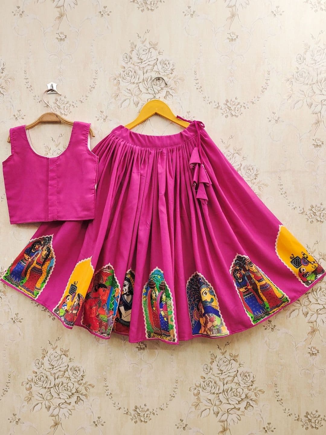 KALINI Girls Printed Ready to Wear Lehenga & thumbnail 4