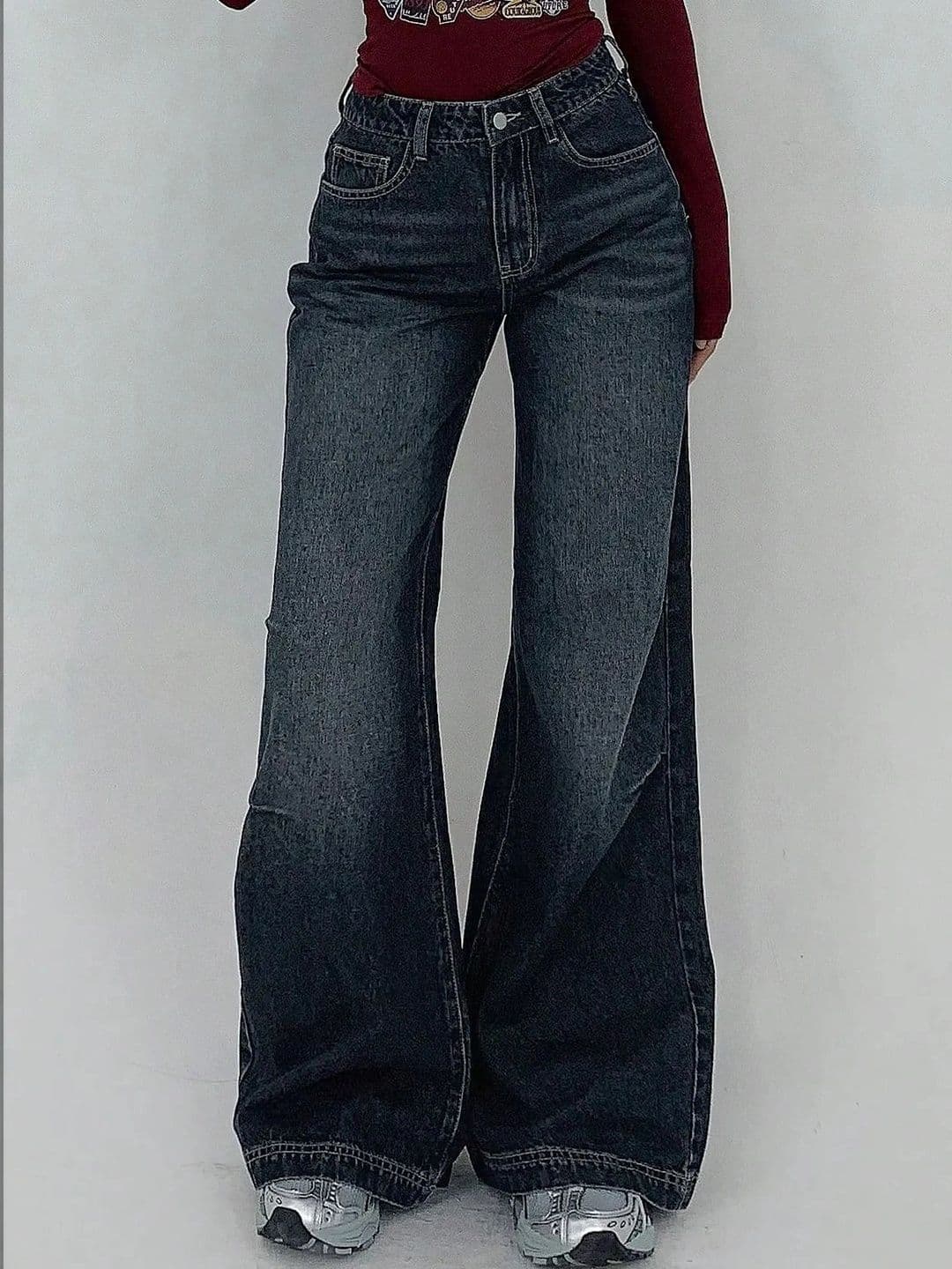 Off Duty India Women Flared High-Rise Low Distress Light Fade Jeans - view 1