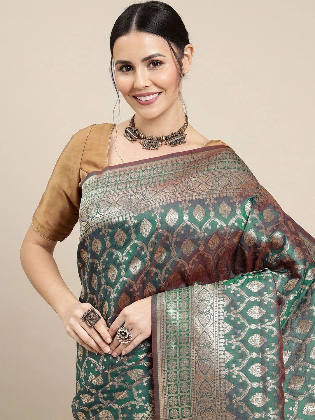 KALINI Woven Design Zari Art Silk Banarasi Saree - view 1