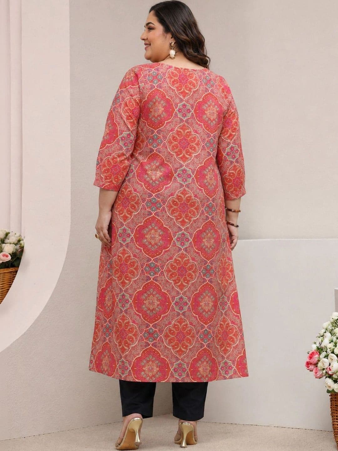 EXTRA LOVE BY LIBAS Women Ethnic Motifs Printed Kurta thumbnail 2