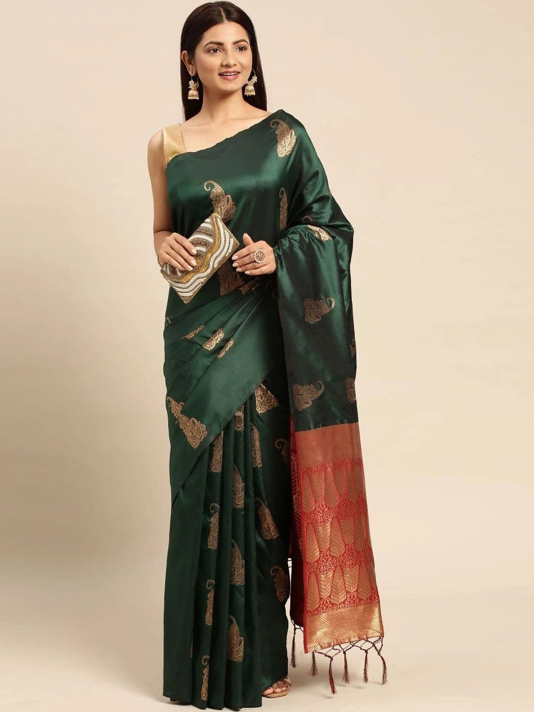 Dhaaga Ghar Woven Design Zari Art Silk Banarasi Saree thumbnail 5