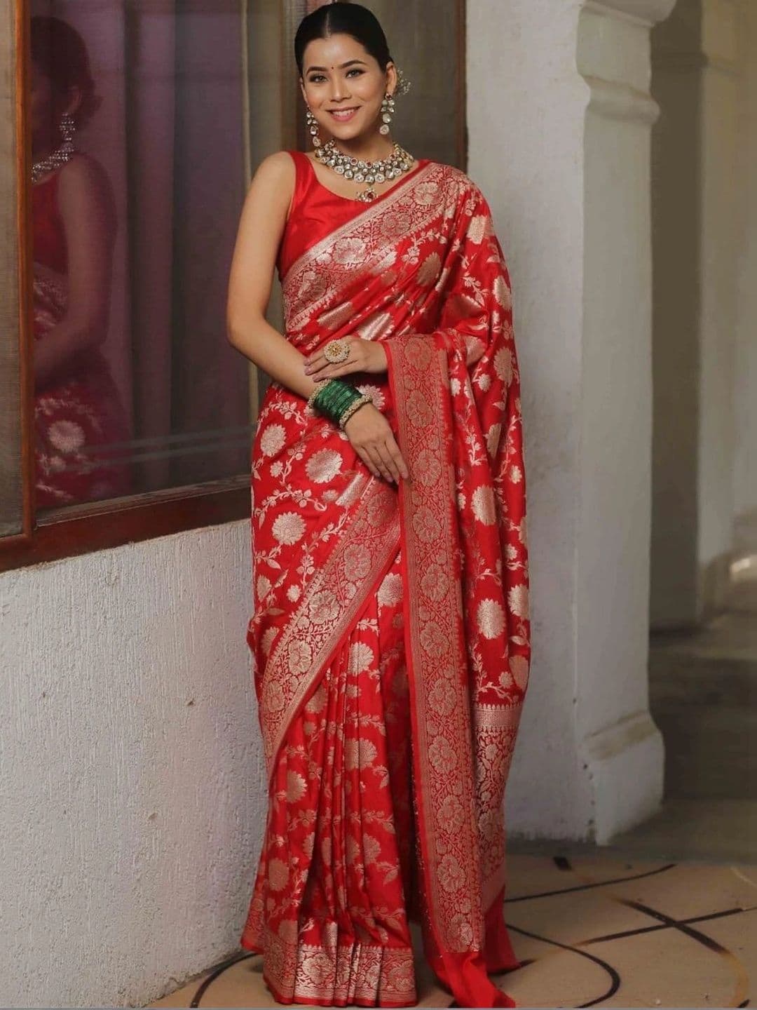 NARIVESH TRENDS Zari Silk Cotton Saree - view 1