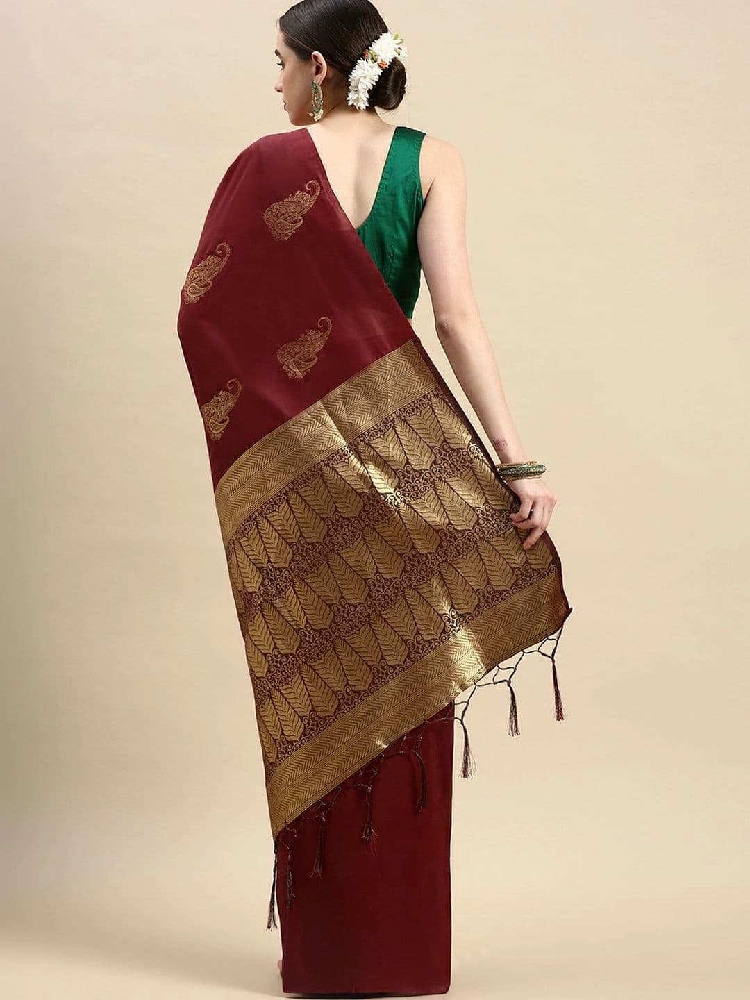 Dhaaga Ghar Woven Design Zari Art Silk Banarasi Saree thumbnail 7