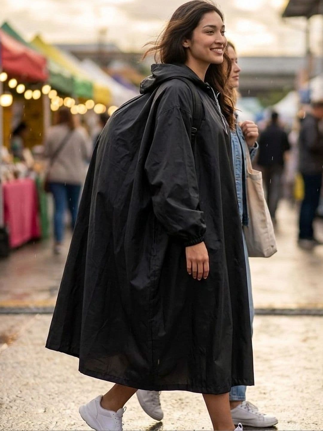 REOUTLOOK Women Oversize Rain Poncho thumbnail 5