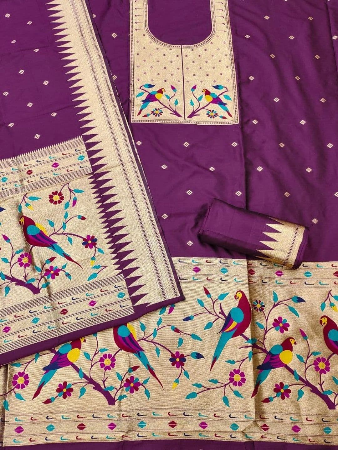 Dhaaga Ghar Pure Silk Unstitched Dress Material thumbnail 4