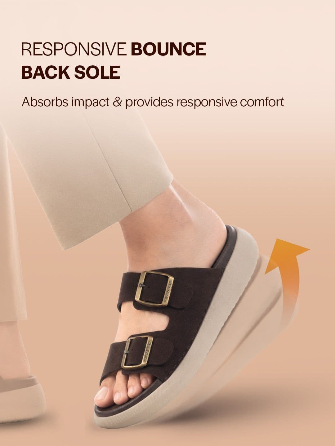 FAUSTO Men Solid Waterproof Comfort Sandals with Buckle Strap thumbnail 5