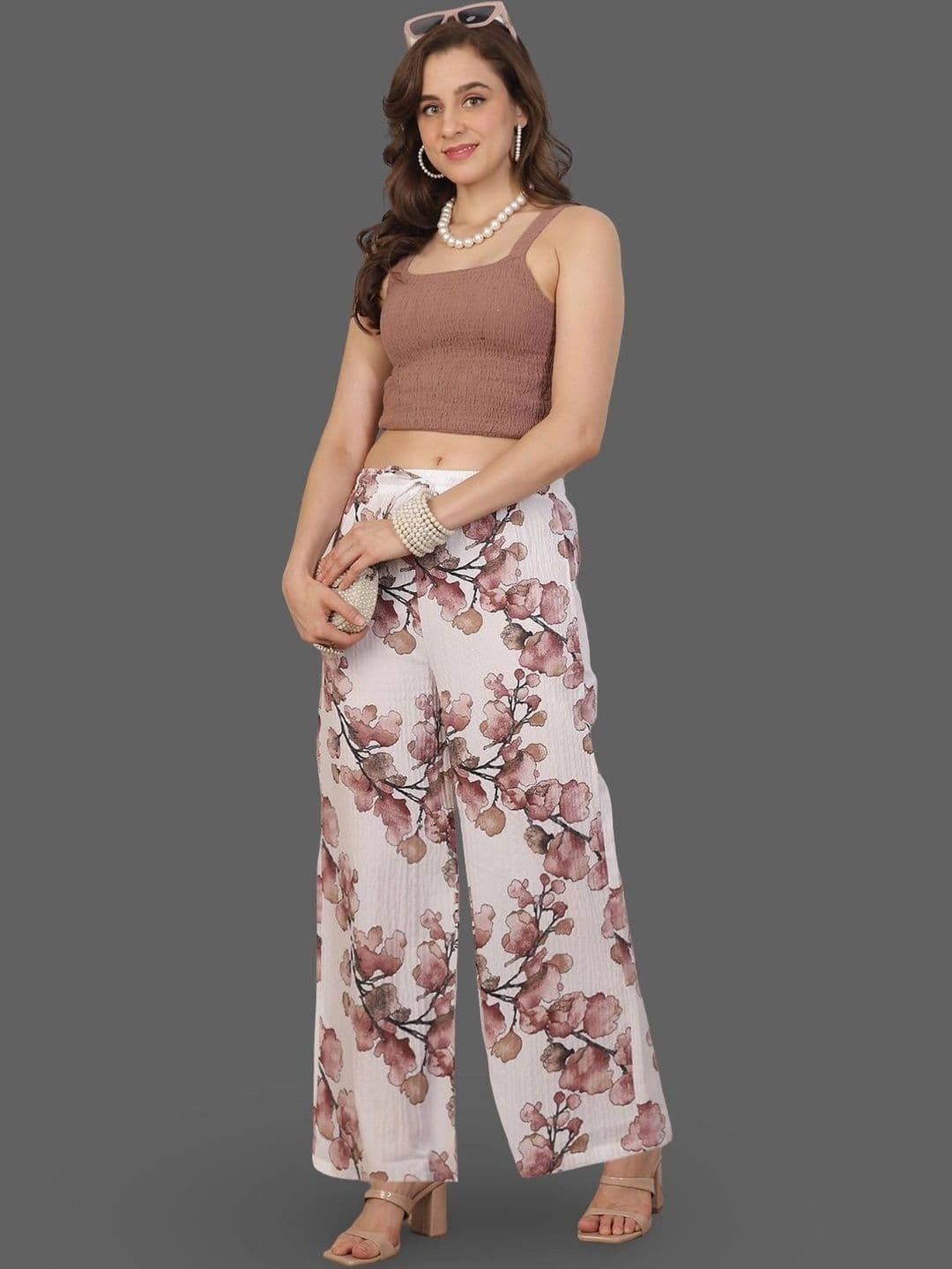 Moda Rapido X Gracit Women Floral Printed Palazzos thumbnail 6