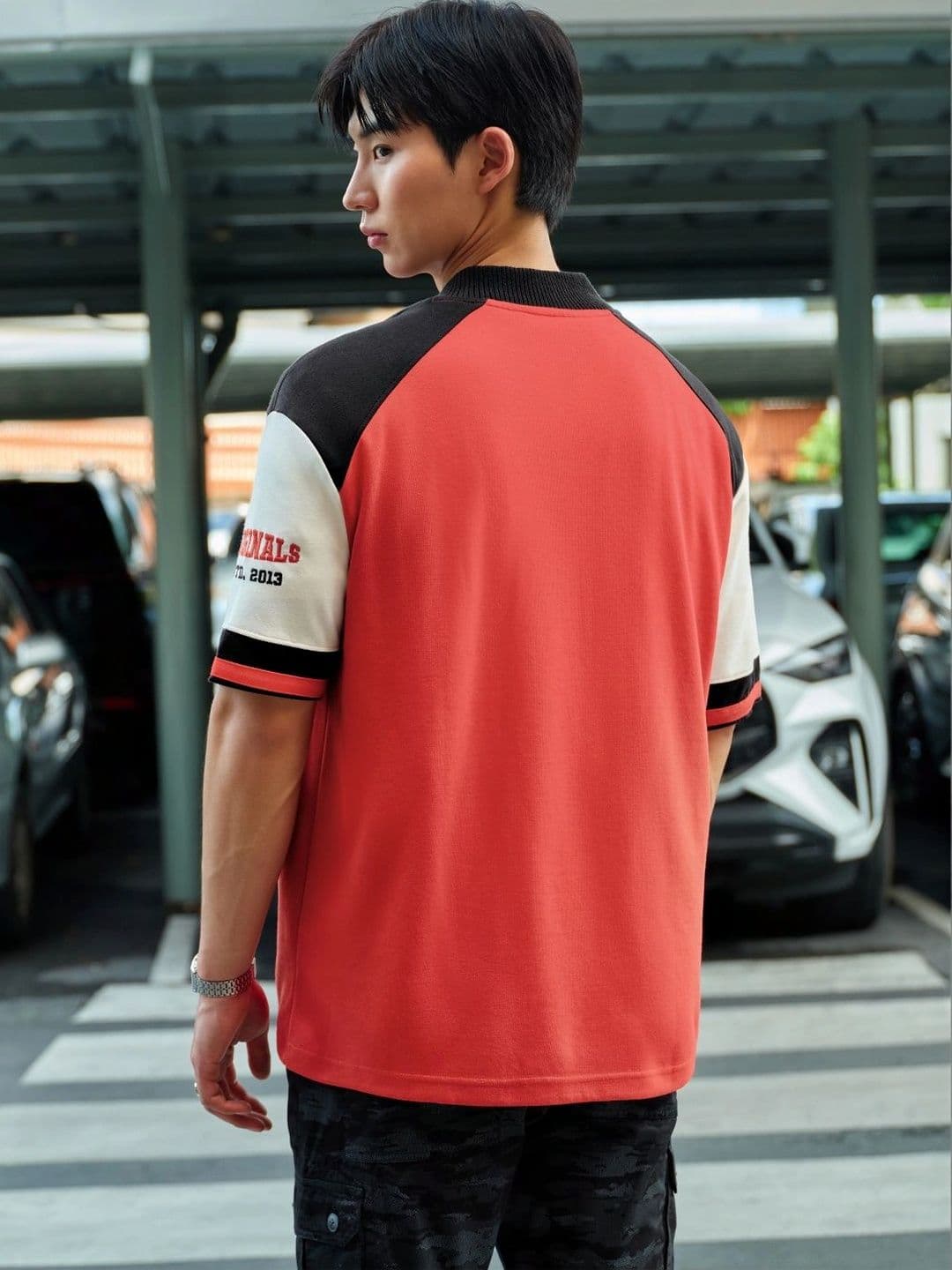 The Souled Store Mens Embroidered Red Baseball Shirts thumbnail 2