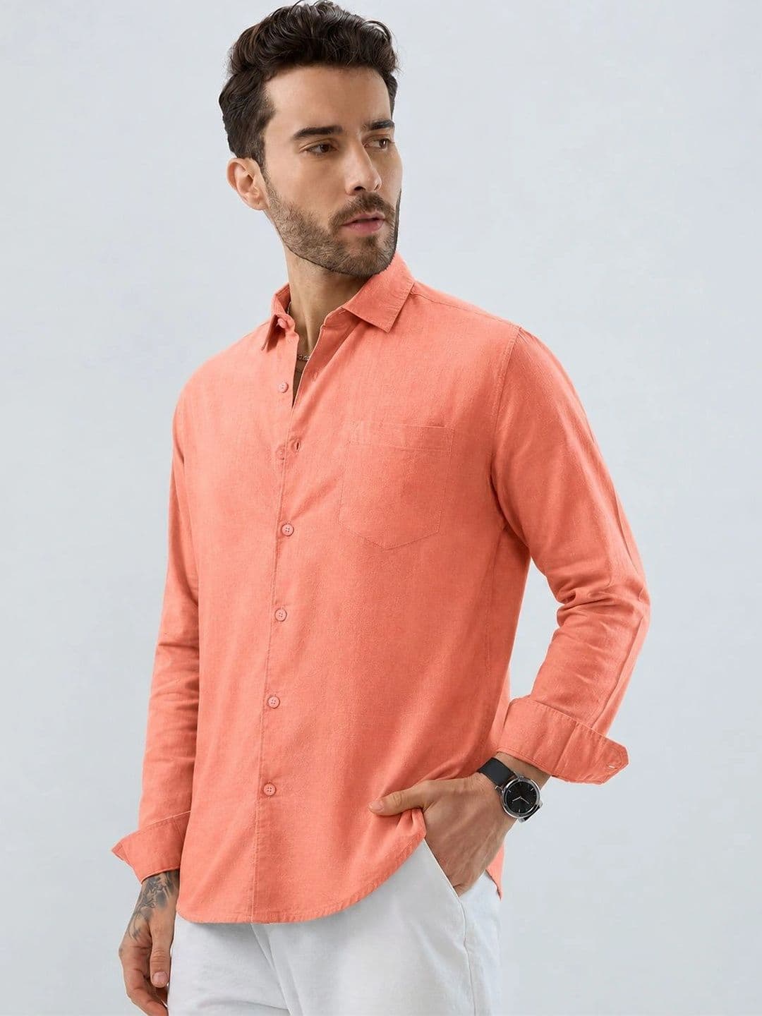 R.Code by The Roadster Life Co. Men Standard Casual Shirt thumbnail 6
