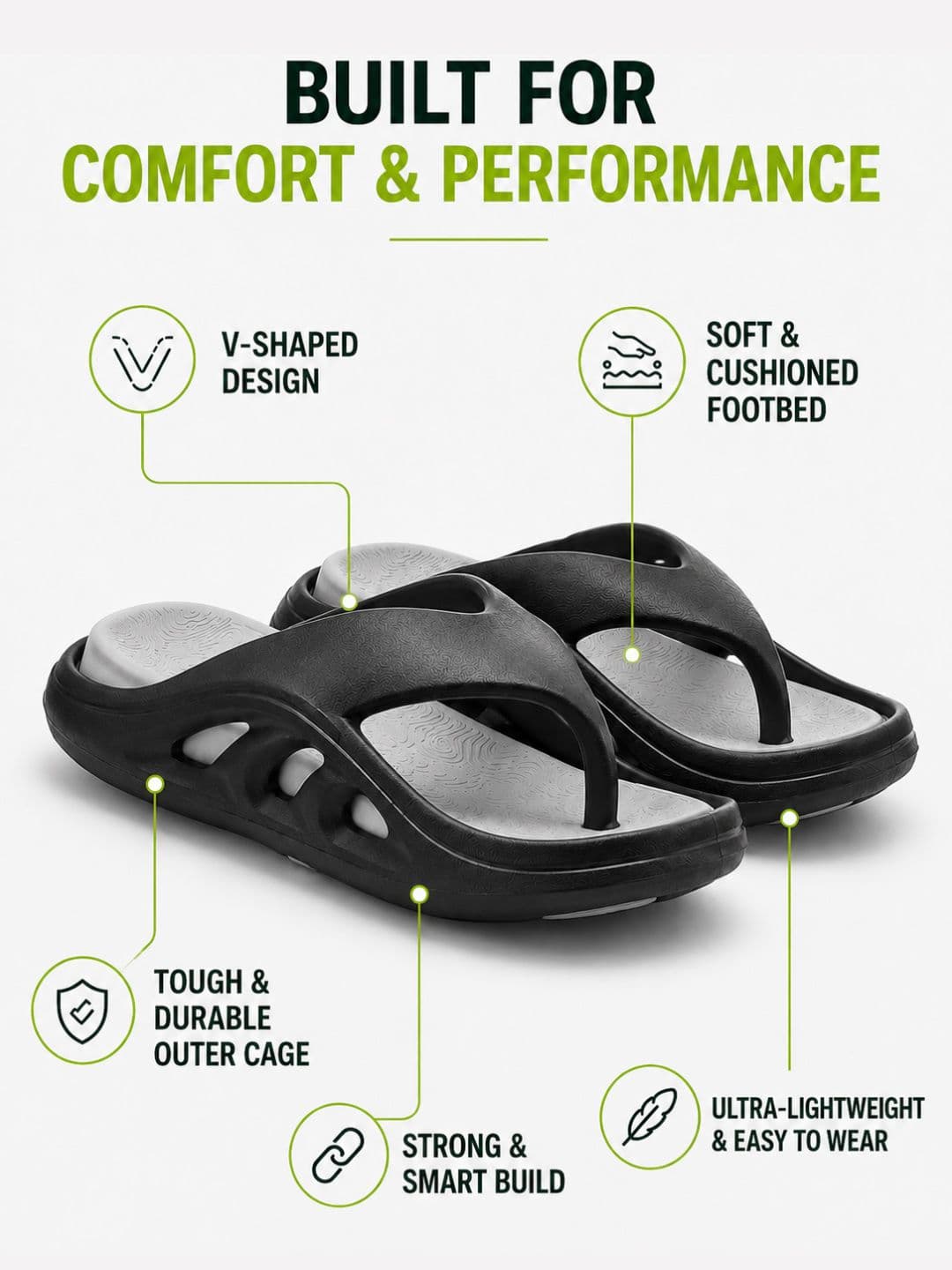 Ten x You Unisex Thong Flip-Flops thumbnail 9