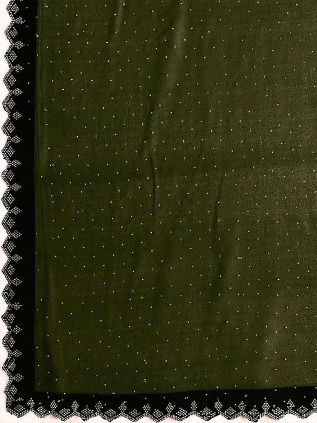 Leelavati Women Embellished Beads and Stones Pure Chiffon Saree thumbnail 7