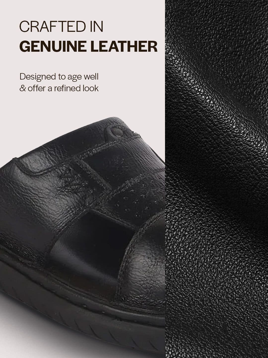 FAUSTO Men Leather Comfort Sandals thumbnail 3
