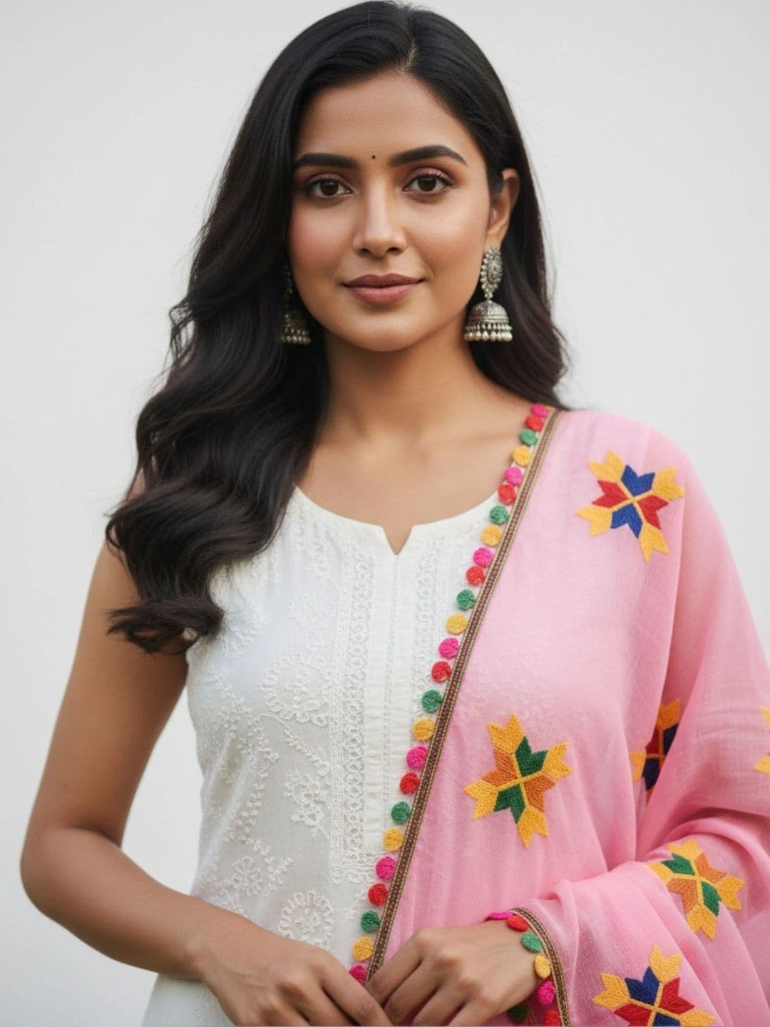 IVAARA Ethnic Motifs Embroidered Dupatta with Thread Work thumbnail 3