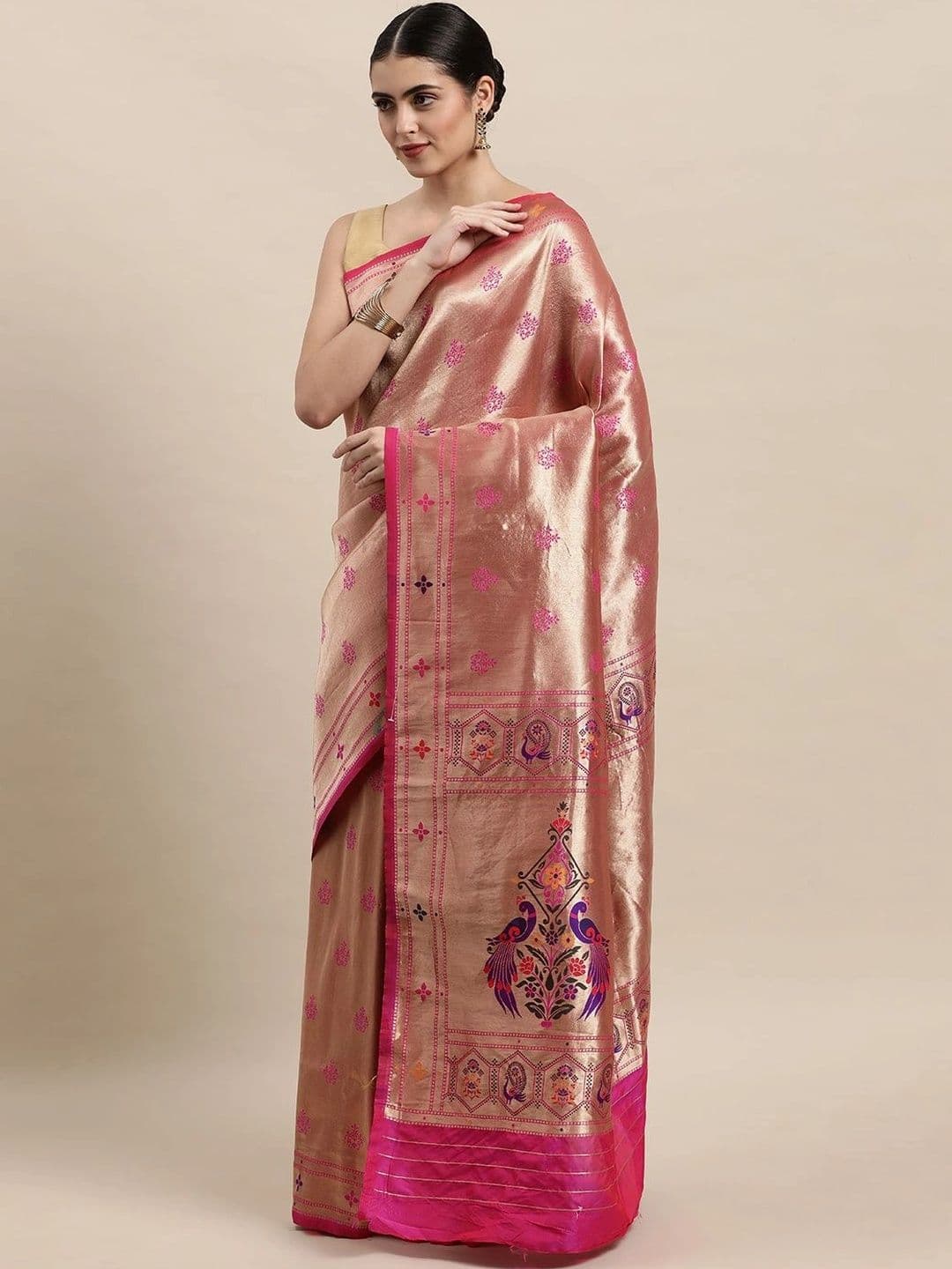 KALINI Woven Design Zari Art Silk Paithani Saree - view 1