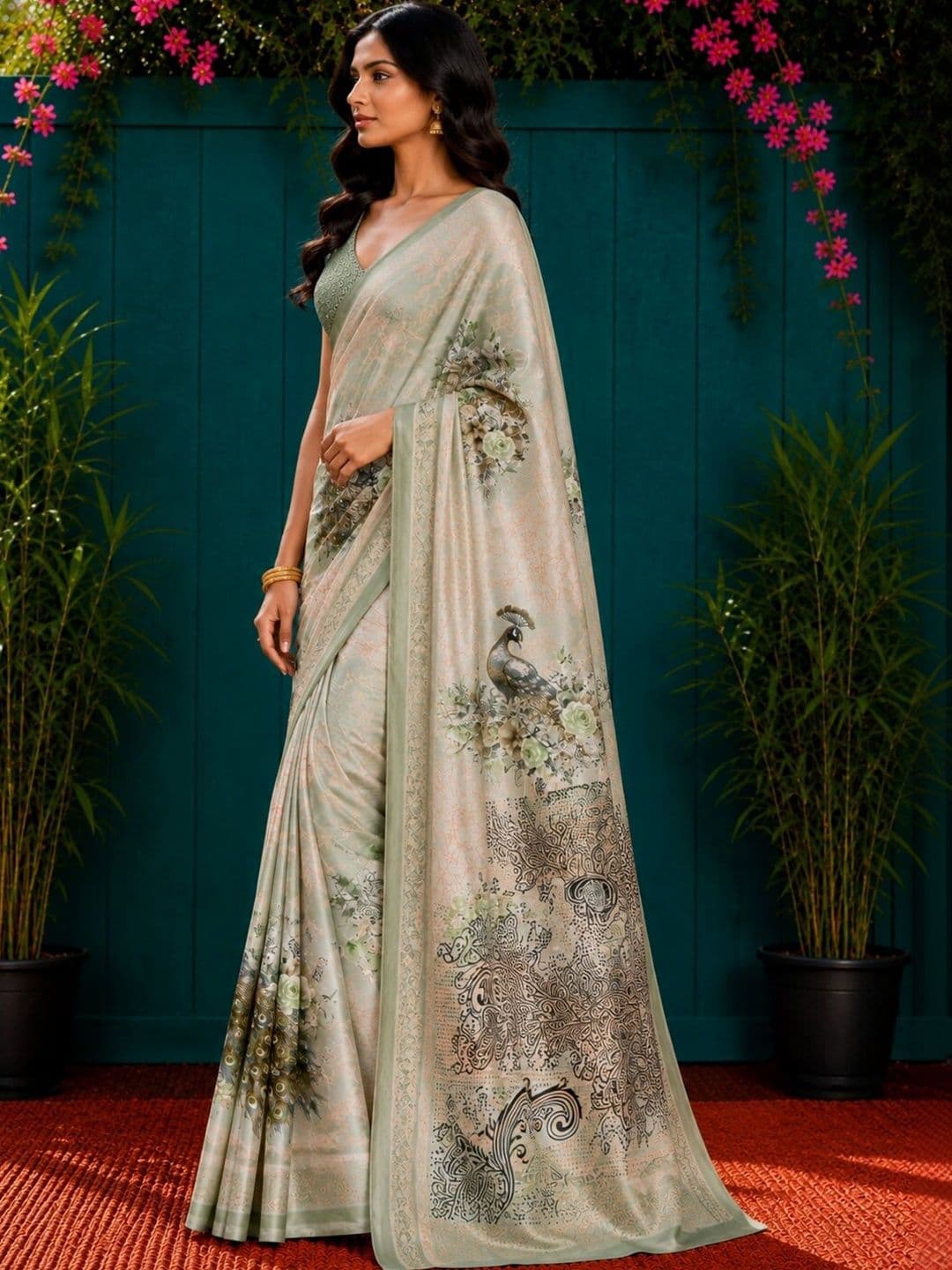 Anouk Art Silk Designer Saree thumbnail 4