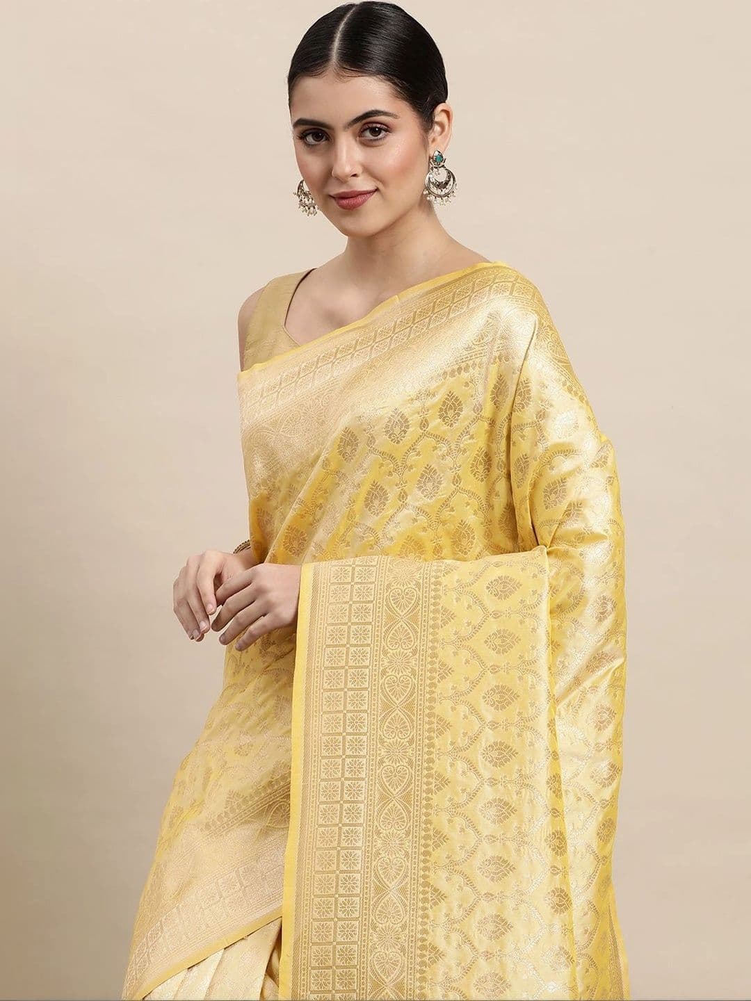 KALINI Woven Design Zari Art Silk Banarasi Saree thumbnail 2