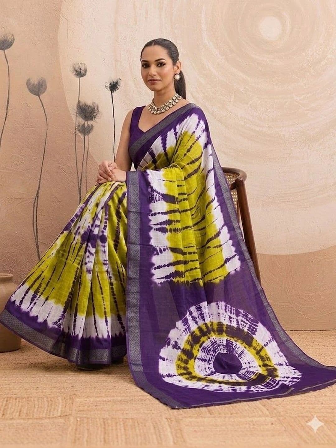MITITA FASHION Tie and Dye Saree thumbnail 4