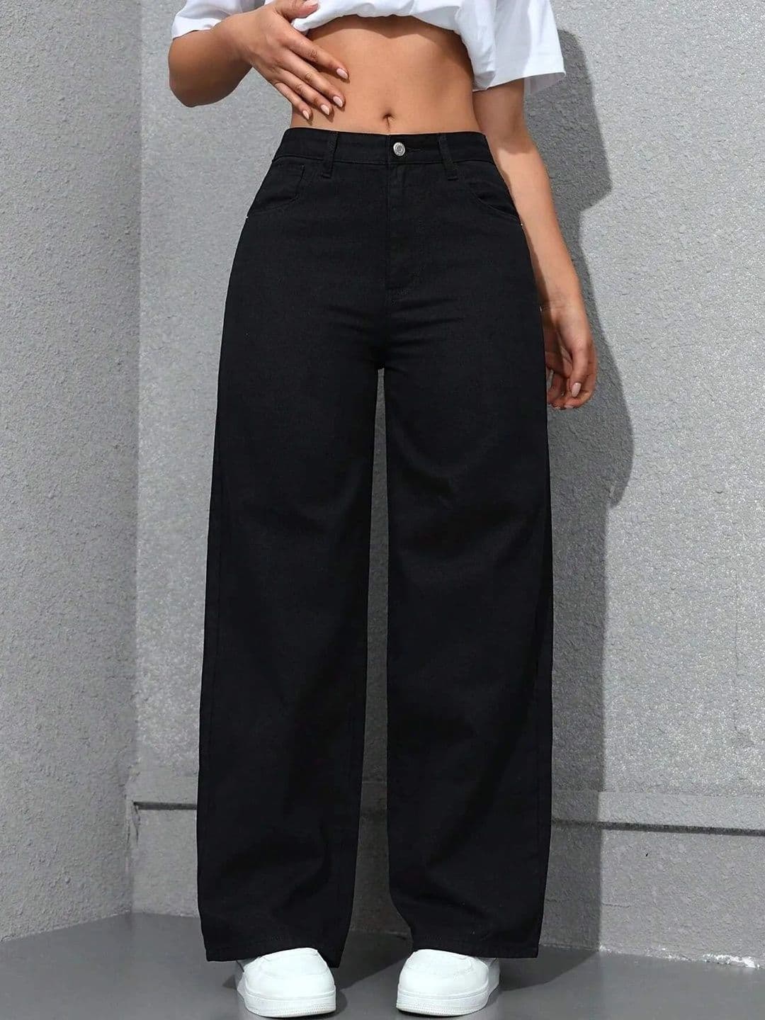 Mast & Harbour Women Comfort Wide Leg High-Rise Stretchable Jeans - view 1