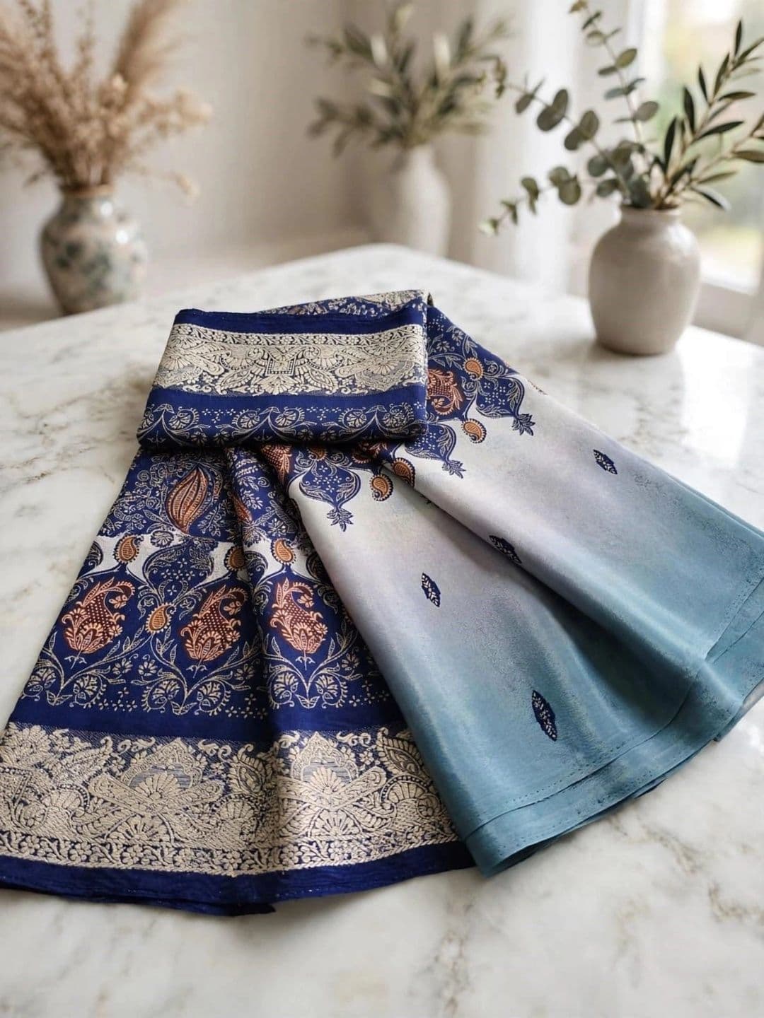 Style And Shine Paisley Zari Art Silk Saree thumbnail 3