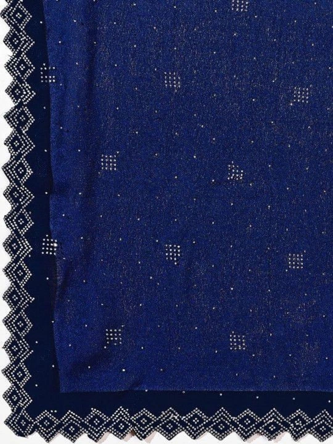 Leelavati Women Embellished Beads and Stones Pure Chiffon Saree thumbnail 7