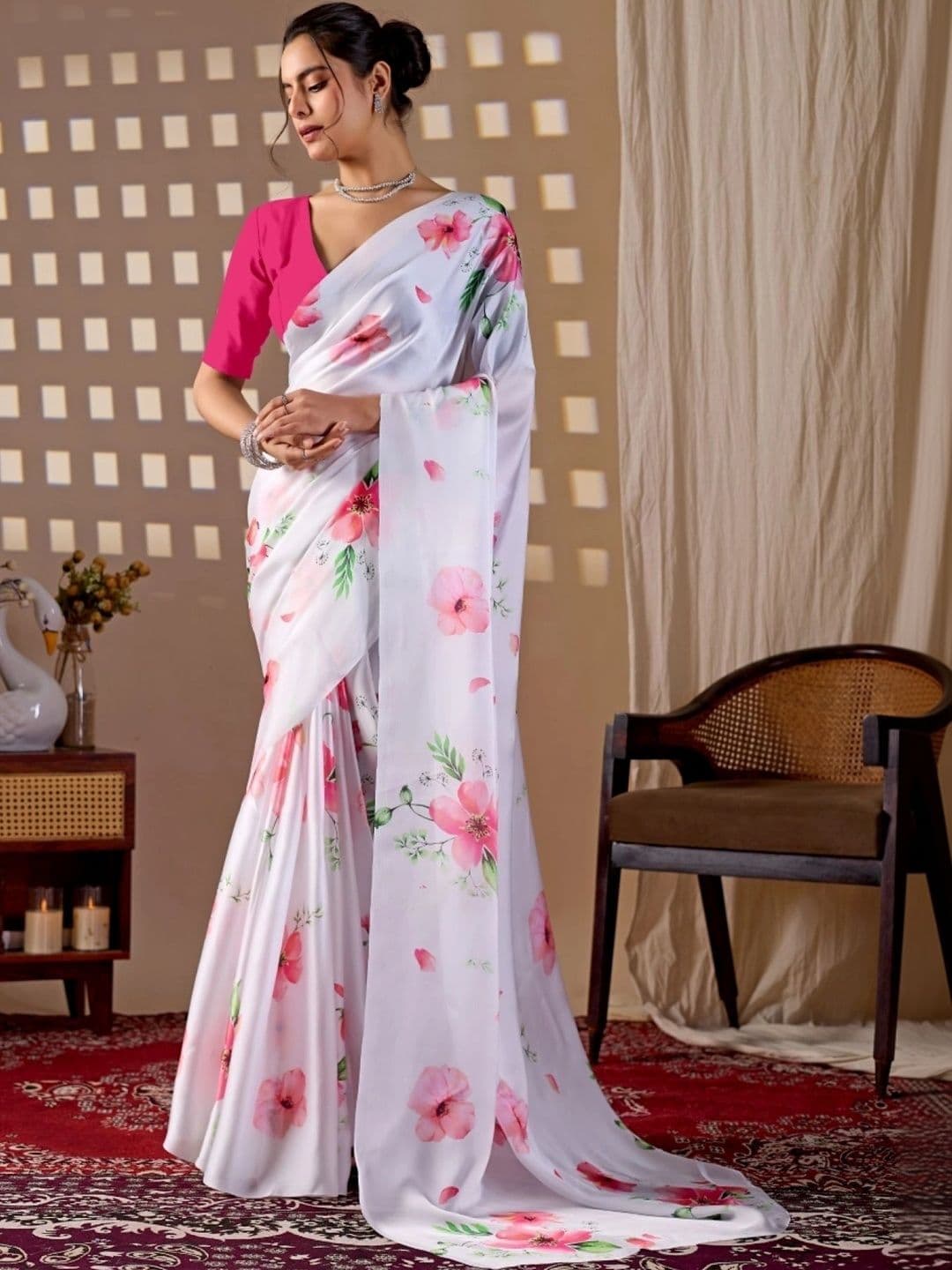 DIVASTRI Floral Designer Saree thumbnail 7