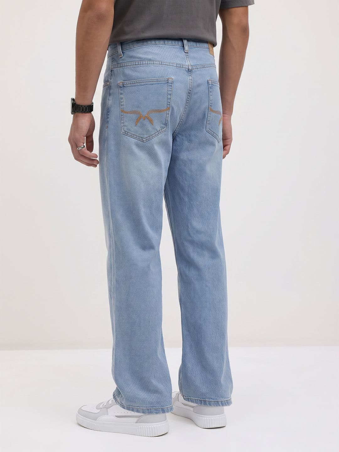 The Roadster Life Co. Men Baggy Pure Cotton Jeans thumbnail 4