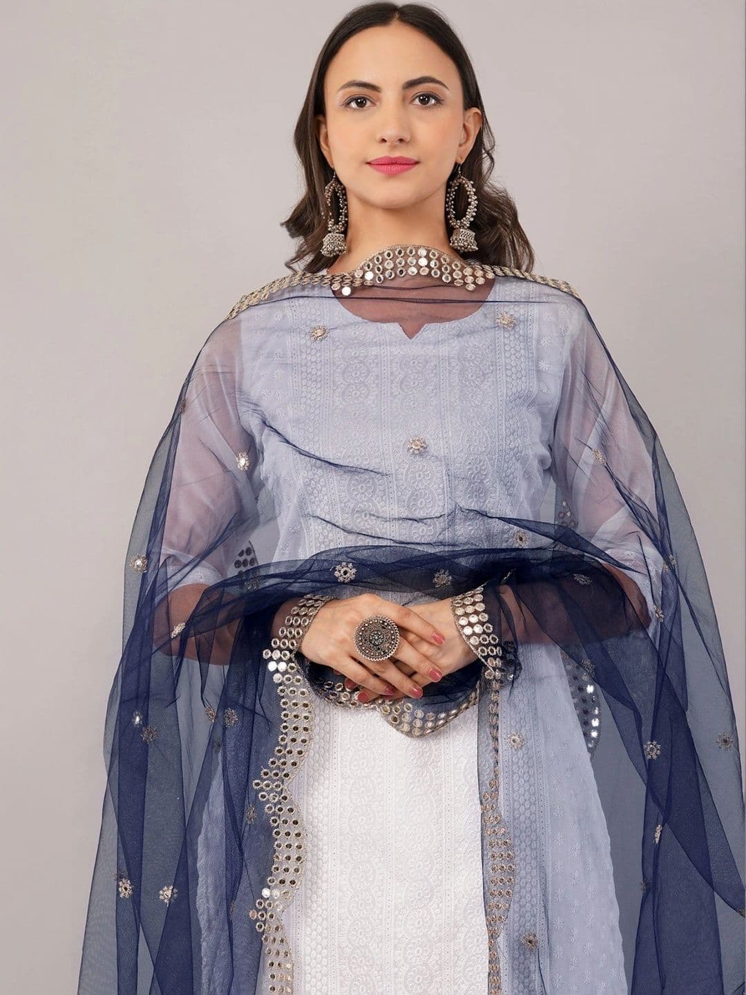 IVAARA Dupatta with Mirror Work thumbnail 6