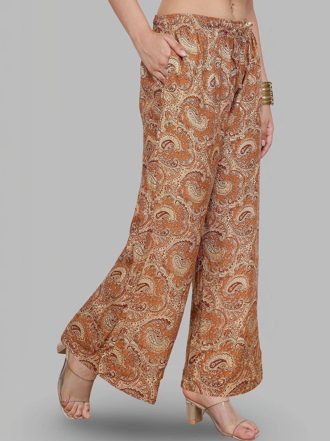 Moda Rapido X Gracit Women Paisley Printed Ethnic Palazzos thumbnail 2