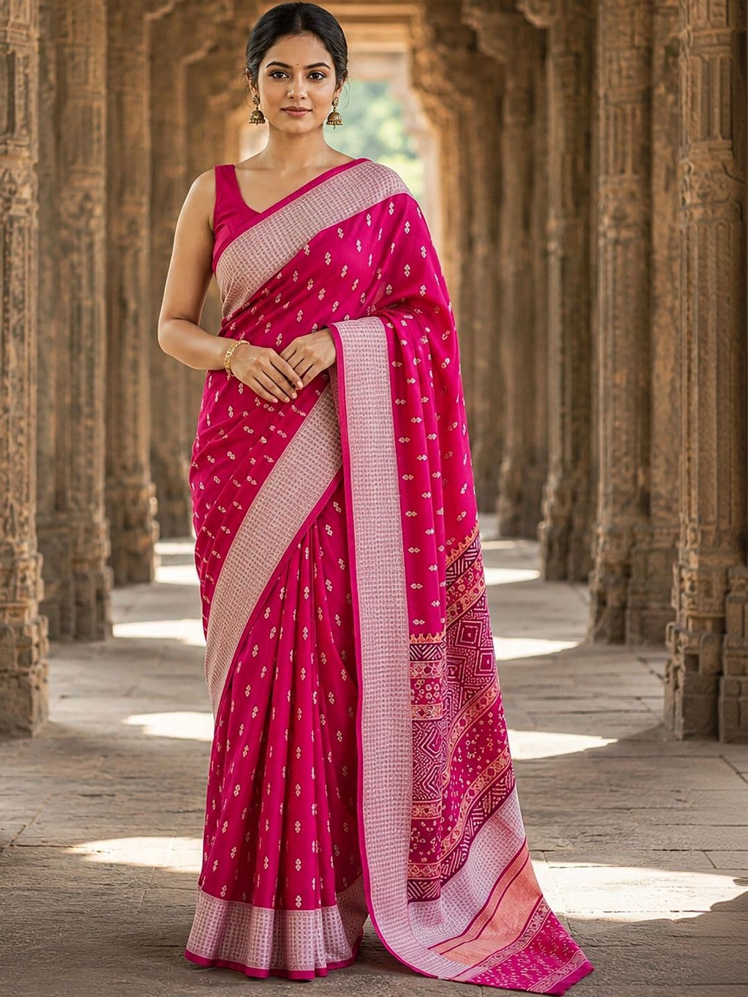 Mitera Woven Design Zari Silk Blend Designer Banarasi Saree - view 1