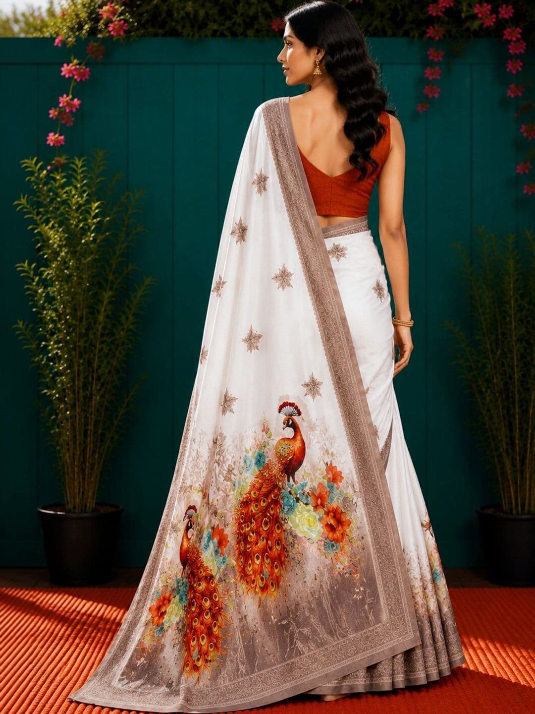 DIVASTRI Embroidered Art Silk Designer Saree thumbnail 4