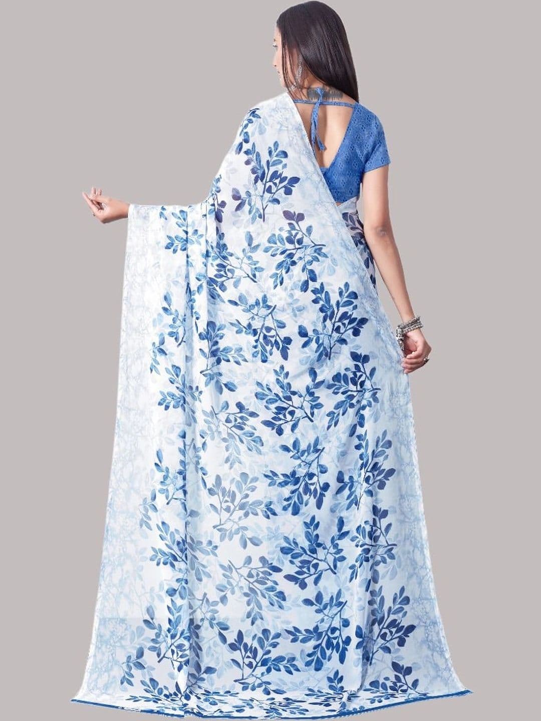 NARIVESH TRENDS Poly Georgette Saree thumbnail 6