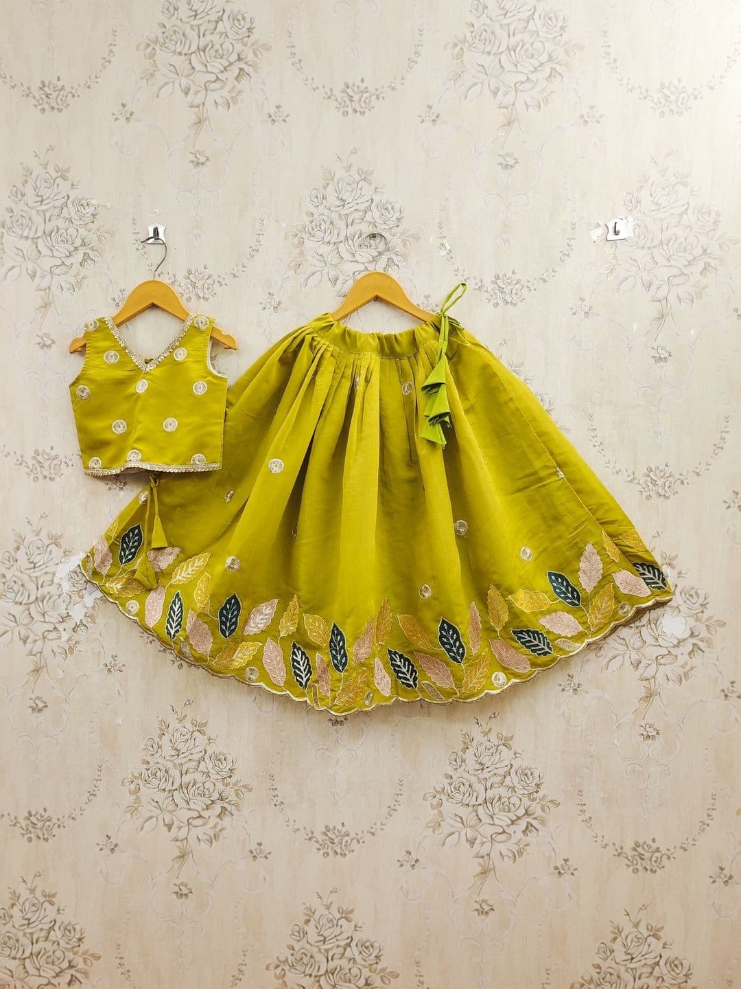 KALINI Girls Embellished Sequinned Ready to Wear Lehenga & thumbnail 7