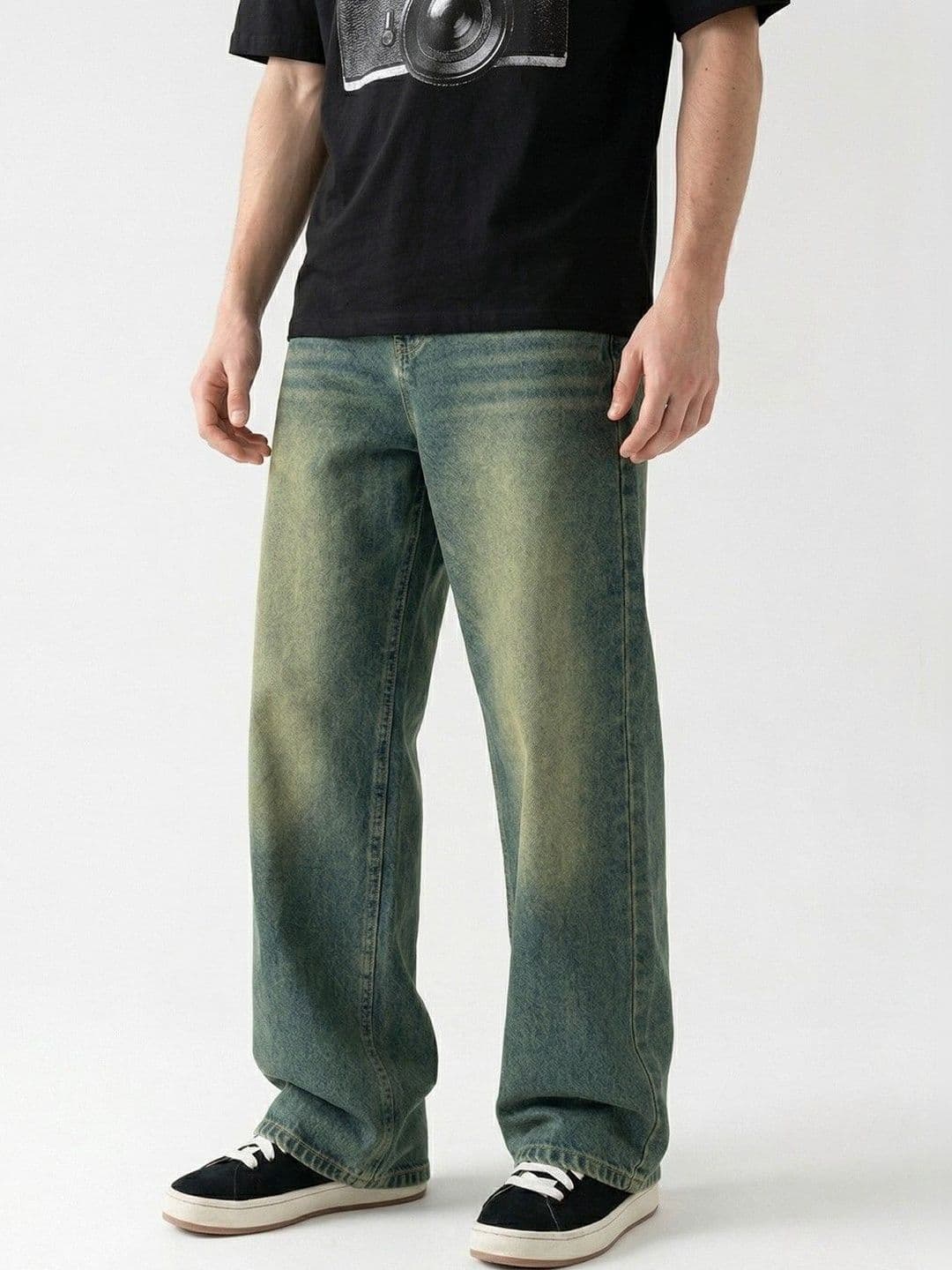 HERE&NOW Men Relaxed Fit Mid-Rise Stretchable Jeans thumbnail 9