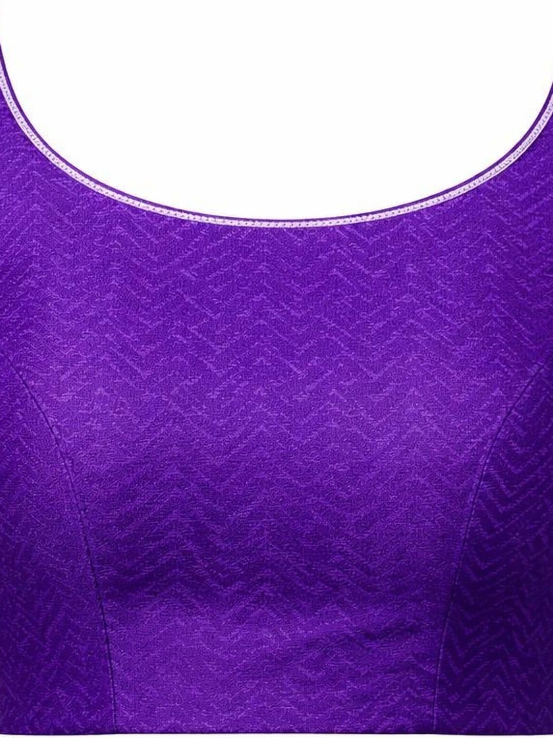 Mitita Fashion Women Purple Floral & Geometric Block Print Cotton Saree With Unstitched thumbnail 3