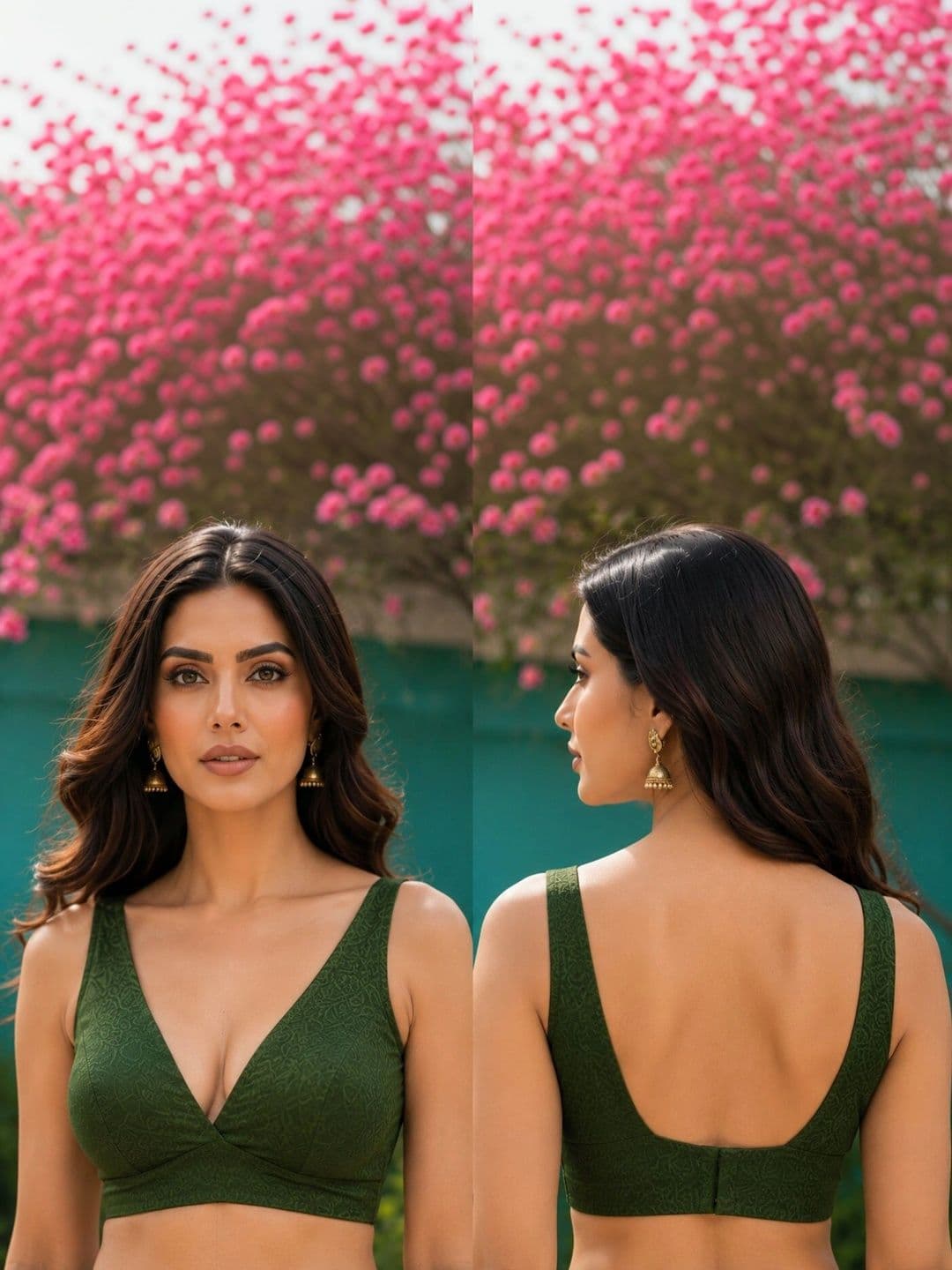 Anouk Floral Art Silk Designer Saree thumbnail 2