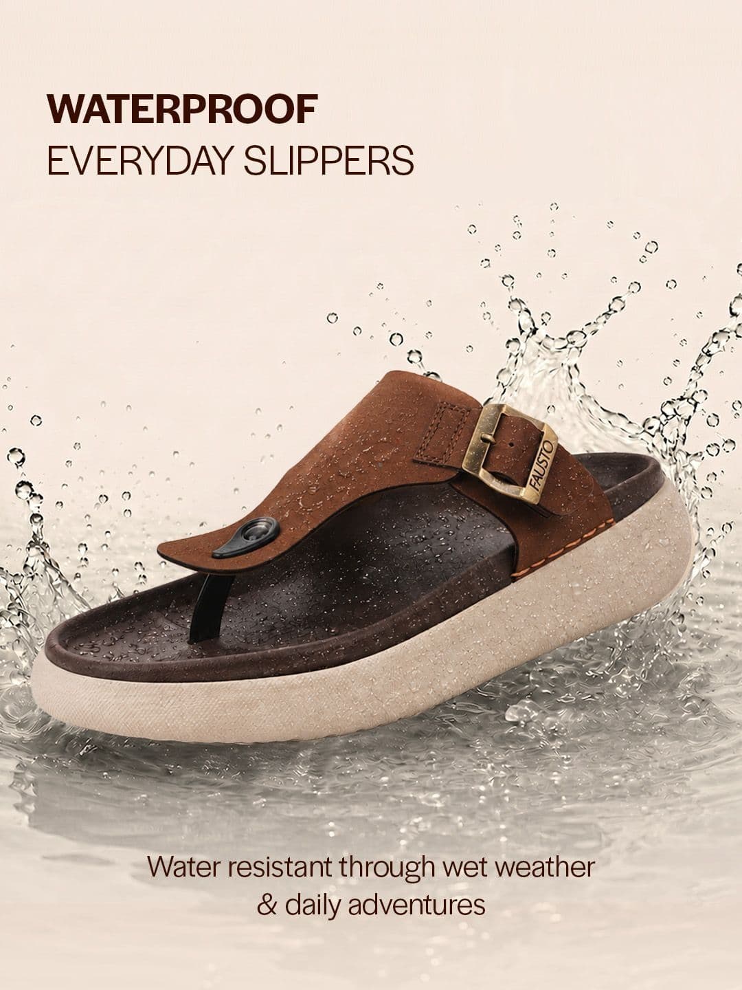 FAUSTO Men Slip-On Comfort Sandals thumbnail 2