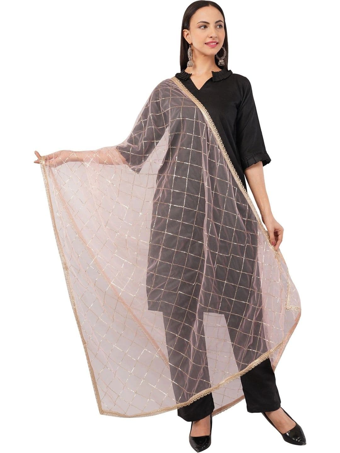 IVAARA Embroidered Dupatta with Zari thumbnail 3