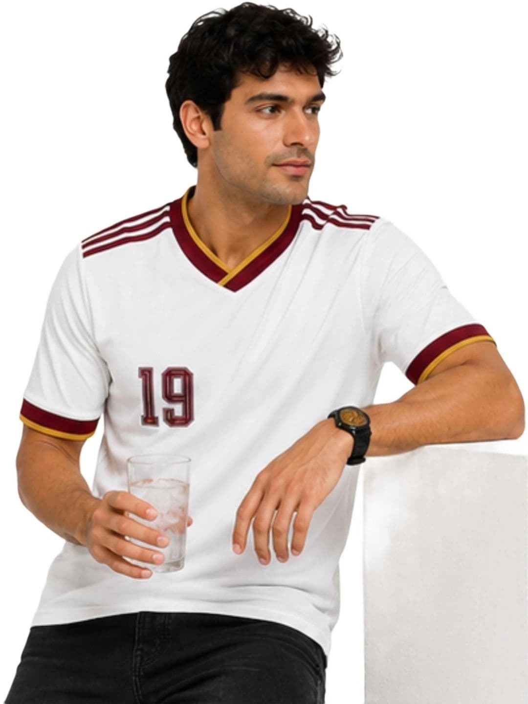 teky Men Printed V-Neck T-shirt - view 1