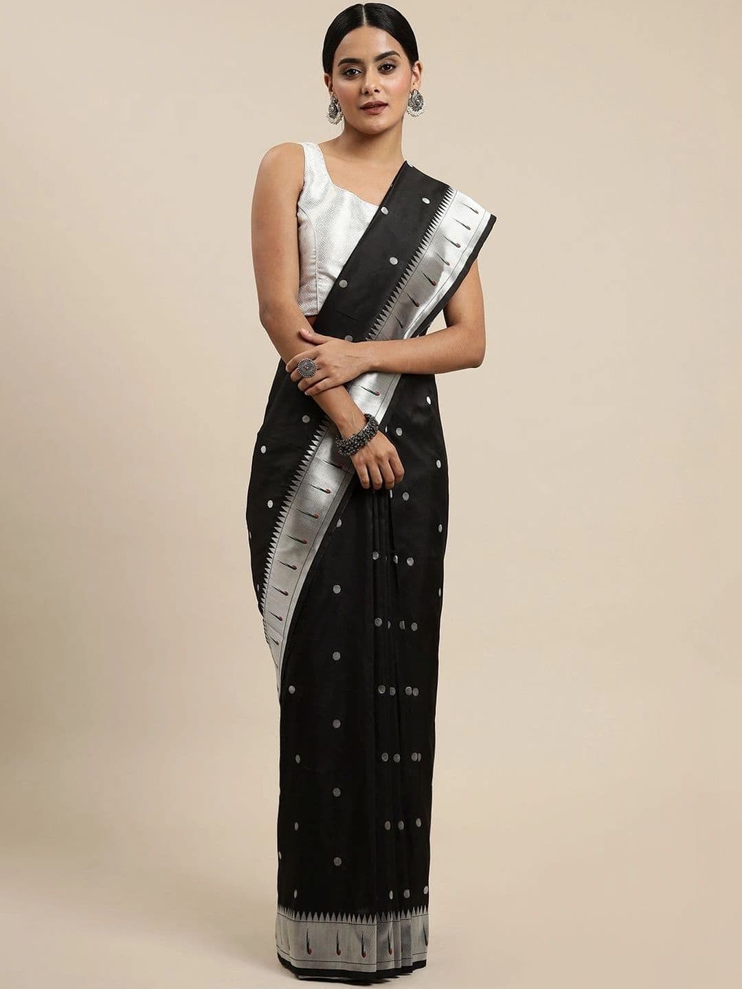 KALINI Zari Art Silk Paithani Saree - view 1