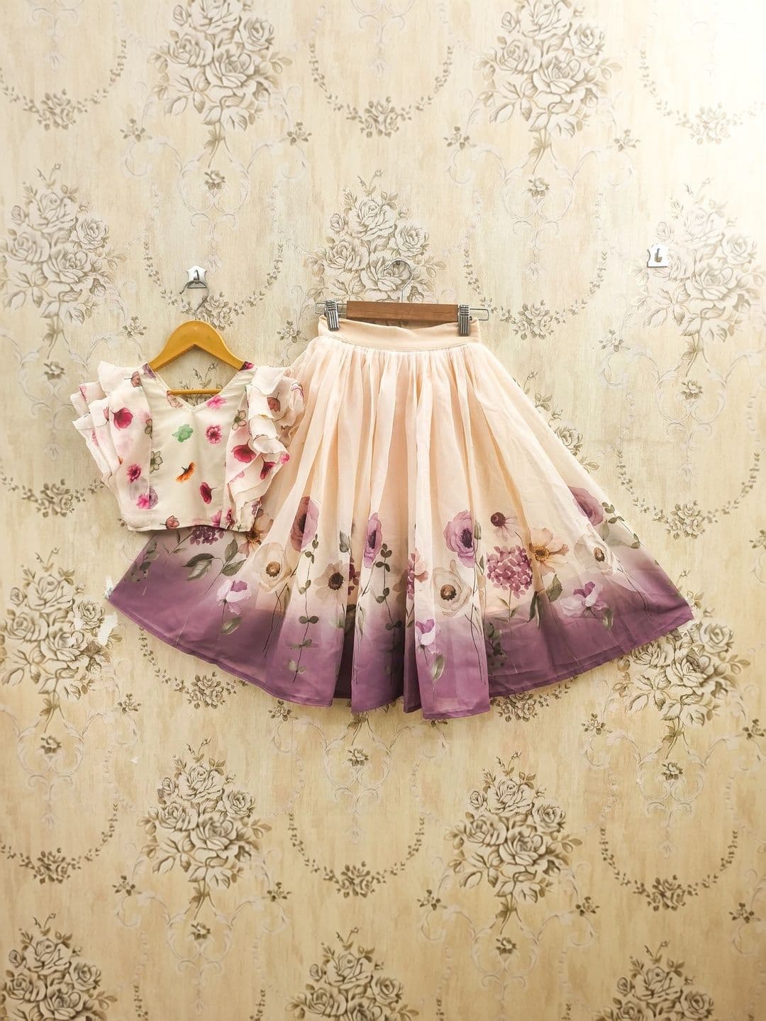 KALINI Girls Printed Ready to Wear Lehenga & thumbnail 5