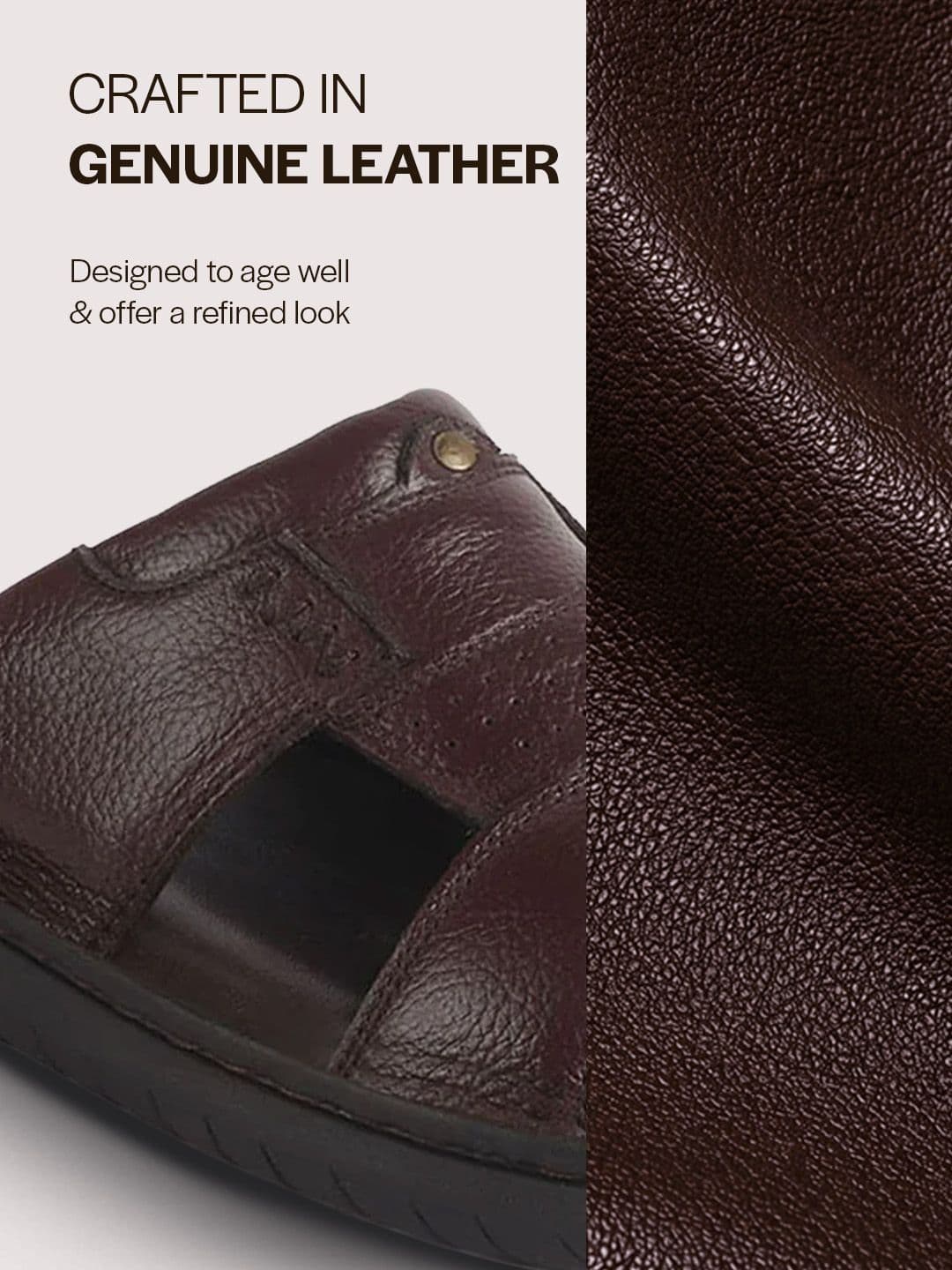 FAUSTO Men Leather Comfort Sandals thumbnail 5
